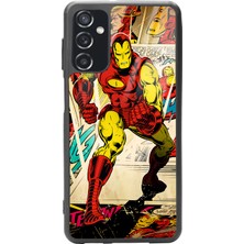 Spoyi Samsung Galaxy M52 Iron Man Demir Adam Tasarımlı Glossy Telefon Kılıfı