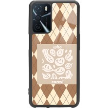 Spoyi Oppo A-16 Ekose Smile Tasarımlı Glossy Telefon Kılıfı