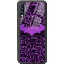 Spoyi Samsung Galaxy A70 Lila Batman Tasarımlı Glossy Telefon Kılıfı