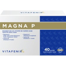 Vitafenix Magna P Magnezyum Ve Vitamin B6 Içeren Takviye Edici Vegan Gıda 40 Saşe