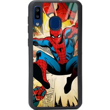Spoyi Samsung Galaxy A20 Spider-Man Örümcek Adam Tasarımlı Glossy Telefon Kılıfı