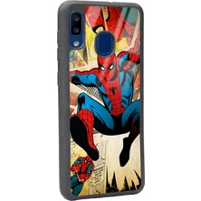 Spoyi Samsung Galaxy A20 Spider-Man Örümcek Adam Tasarımlı Glossy Telefon Kılıfı
