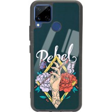 Spoyi Oppo Realme C15 Rebel Tasarımlı Glossy Telefon Kılıfı