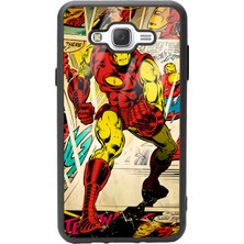 Spoyi Samsung Galaxy J7 Iron Man Demir Adam Tasarımlı Glossy Telefon Kılıfı