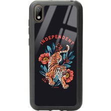 Spoyi Huawei Y5 (2019) Bağımsız Kaplan Tasarımlı Glossy Telefon Kılıfı