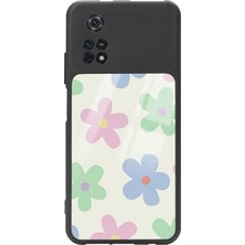 Spoyi Poco M4 Pro Nude Çiçek Tasarımlı Glossy Telefon Kılıfı