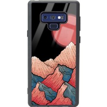 Spoyi Samsung Galaxy Note 9 Dağ Güneş Tasarımlı Glossy Telefon Kılıfı