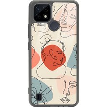 Spoyi Oppo Realme C21 Nude Maske Tasarımlı Glossy Telefon Kılıfı