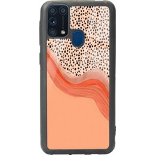 Spoyi Samsung Galaxy M-31 Nude Benekli Tasarımlı Glossy Telefon Kılıfı