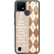 Spoyi Oppo Realme C21 Andy Ekose Tasarımlı Glossy Telefon Kılıfı