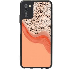 Spoyi Samsung Galaxy A-03S Nude Benekli Tasarımlı Glossy Telefon Kılıfı