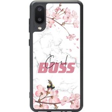 Spoyi Samsung Galaxy A-02 Sakura Girl Boss Tasarımlı Glossy Telefon Kılıfı