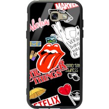 Spoyi Samsung Galaxy A7 (2017) Sticker Tasarımlı Glossy Telefon Kılıfı