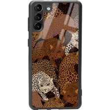 Spoyi Samsung Galaxy S-21 Plus Leoparlar Tasarımlı Glossy Telefon Kılıfı