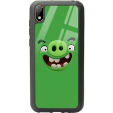 Spoyi Huawei Y5 (2019) Green Angry Birds Tasarımlı Glossy Telefon Kılıfı
