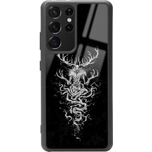 Spoyi Samsung Galaxy S-21 Ultra Witcher 3 Deer Tasarımlı Glossy Telefon Kılıfı