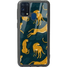 Spoyi Samsung Galaxy A30 Leaf Leopar Tasarımlı Glossy Telefon Kılıfı
