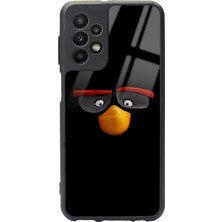 Spoyi Samsung Galaxy A23 Black Angry Birds Tasarımlı Glossy Telefon Kılıfı
