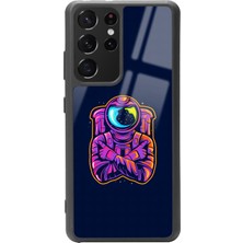 Spoyi Samsung Galaxy S-21 Ultra Neon Astronot Tasarımlı Glossy Telefon Kılıfı