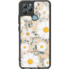 Spoyi General Mobile Gm 22 Plus Büyük Papatya Tasarımlı Glossy Telefon Kılıfı