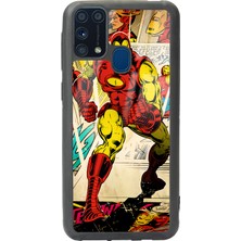 Spoyi Samsung Galaxy M-31 Iron Man Demir Adam Tasarımlı Glossy Telefon Kılıfı