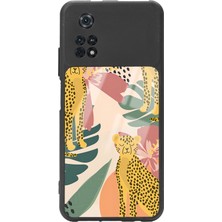 Spoyi Poco M4 Pro Çiçekli Leopar Tasarımlı Glossy Telefon Kılıfı