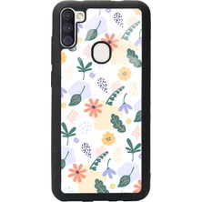Spoyi Samsung Galaxy A11 Minik Çiçekler Tasarımlı Glossy Telefon Kılıfı