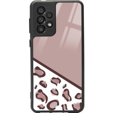 Spoyi Samsung Galaxy A-33 Kahve Leopar Tasarımlı Glossy Telefon Kılıfı