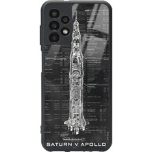 Spoyi Samsung Galaxy A-13 Apollo Plan Tasarımlı Glossy Telefon Kılıfı