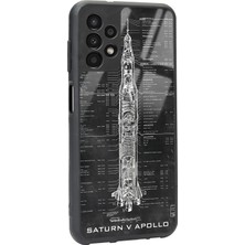 Spoyi Samsung Galaxy A-13 Apollo Plan Tasarımlı Glossy Telefon Kılıfı