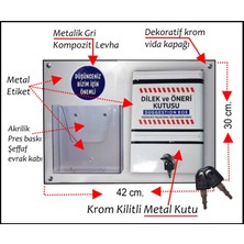 Maben D-016 M Kompozit Zeminli Kilitli METAL Dilek ve Öneri Kutusu