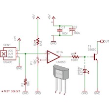 Roba SS49E Manyetik Alan Algılama Sensörü Hall Effect ±1000 Gauss