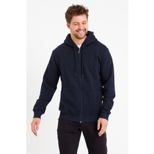 Jack Morino Fermuarlı Sweatshirt Kapüşonlu Lacivert 019882
