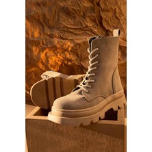 Brity Taban Bağcıklı ve Fermuarlı Süet Bot