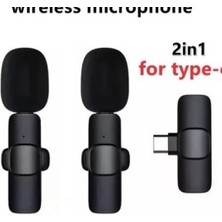 Comse 2 In 1 Iphone ve Type C Uyumlu Ikili Kablosuz Yaka Mikrofonu Lightnıng Youtube Facebook Tiktok