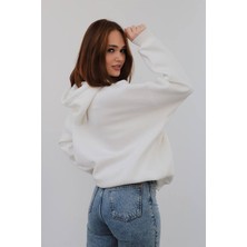 Z Trend Morning Baskı Detaylı Pamuk Kapşonlu Sweatshirt