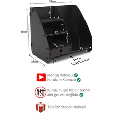 Design Otto Focus Modest Çekmeceli A4 Evrak Rafı Masaüstü Organizer