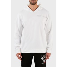 Plein Sport Pamuklu Baskılı Regular Fit Kapüşonlu Sweat Erkek Sweat FIPSC131501