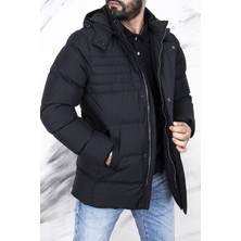 ERKEK SİYAH KAPŞONLU SPOR MONT