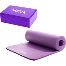 Delta Konfor Zemin Taşıma Askılı 10 mm Pilates Minderi Yoga Matı 2 Adet Yoga Blok Çiftli Yoga Bloğu