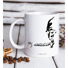 Bk Kişiye Özel Atatürk Temalı Beyaz Kupa Bardak-21