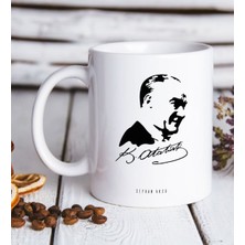 Bk Kişiye Özel Atatürk Temalı Beyaz Kupa Bardak-26