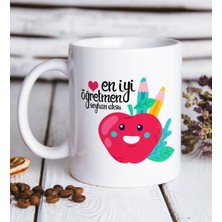 Bk Kişiye Özel En Iyi Öğretmen Beyaz Kupa Bardak -11