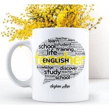 Bk Kişiye Özel Ingilizce Öğretmeni Beyaz Kupa Bardak - 4