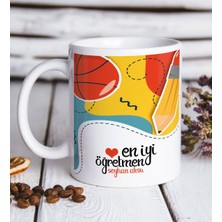 Bk Kişiye Özel En Iyi Öğretmen Beyaz Kupa Bardak -5