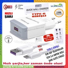 Syrox Hhm_xiaomi Mi 5s Uyumlu Type-C Girişli Hızlı Şarj Cihazı Seti Adaptör+Kablo Q32 3.0 Amper