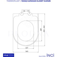 Plodna House İnci D-Form Yavaş Kapanan Klozet Kapağı Inci