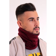 Eleven Markets Bordo Polar Boyunluk Erkek Standart Beden Kışlık Kullanım İçin Rahat
