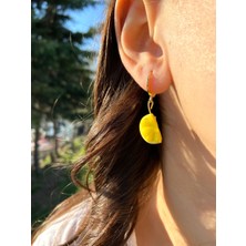 Sıne Accessory Cam Limon Küpe