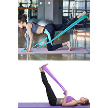 Technojet 1 Adet Pilates Bandı Plates Egzersiz Direnç Lastiği Spor Egzersiz Aerobik Squat Lastiği Fitness Yoga (Orta Sert)